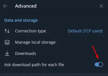 Aktifkan Opsi Ask Download Path For Each File Telegram Desktop