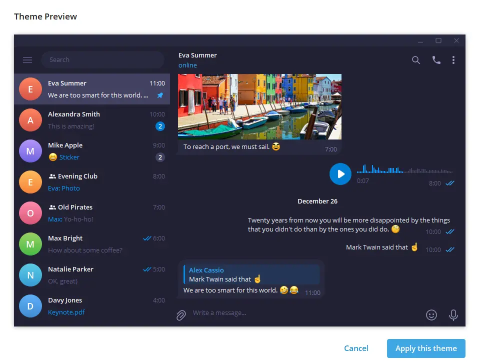 Apply This Theme Telegram