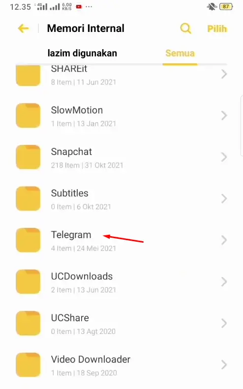 Cara Melihat Video Yang Sudah Di Download Di Telegram Melalui File Manager