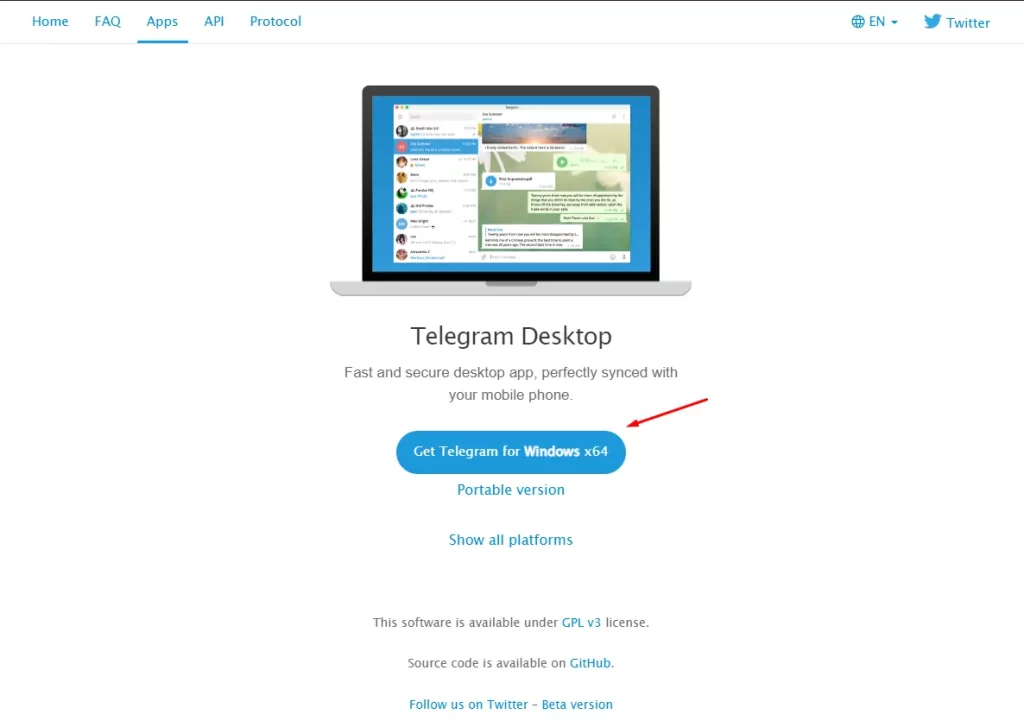 Get Telegram For Windows X64
