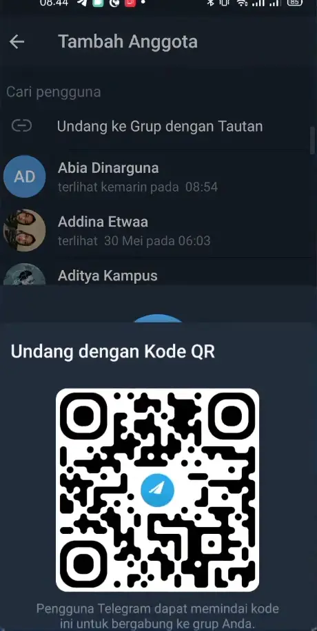 Kode Qr Berhasil Dibuat Telegram