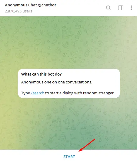 Start Anonymous Chat Bot Telegram