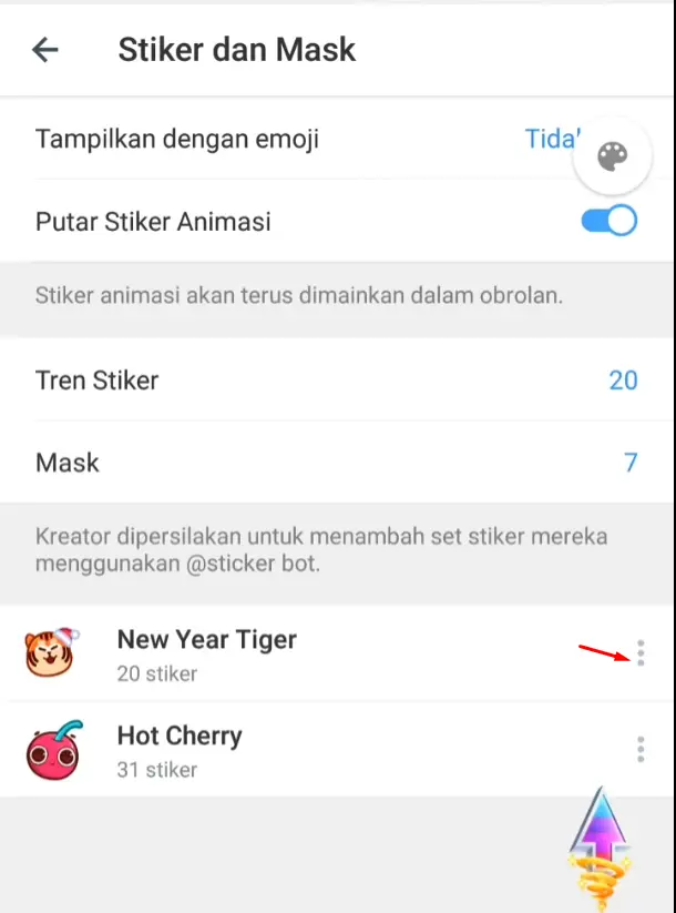 Titik Tiga Samping Stiker Telegram